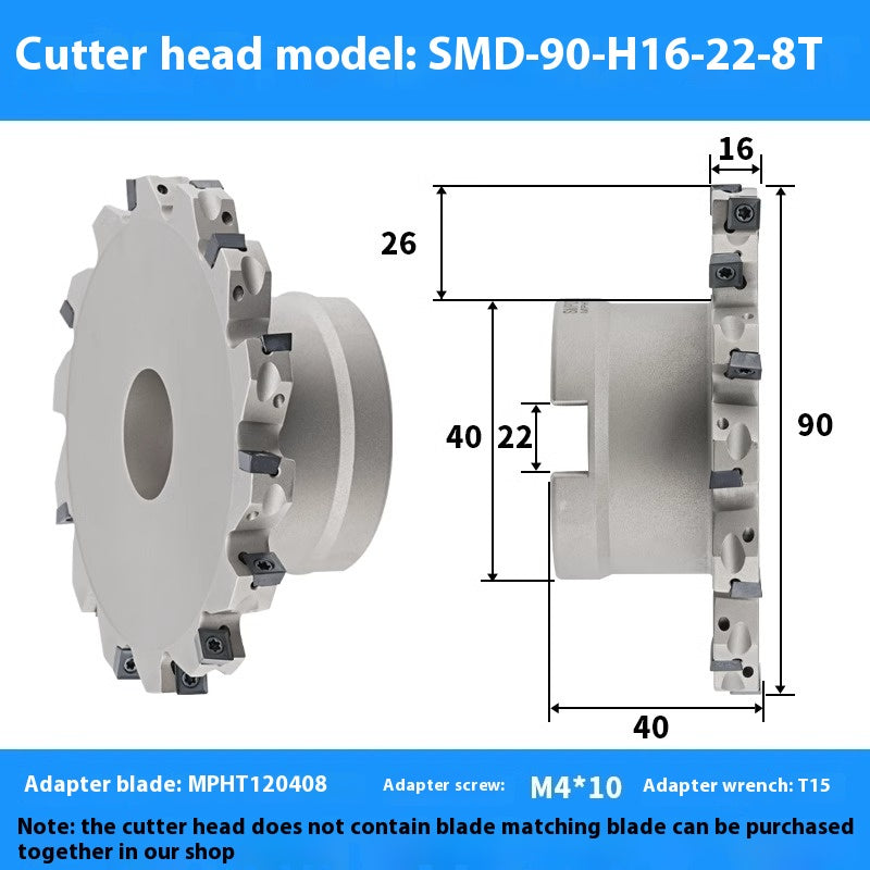 2079-CNC sleeve SMD side and face milling cutterhead CNC indexable chip SMC cutterhead T-slot grooving MPHT06 Shandong Denso Pricision Tools Co.,Ltd.